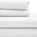 Superior Egyptian Cotton 4 Piece Sheet Set, Luxury 1500 Thread Count, Eco-Friendly, Sustainable Sheets, Ultra-Soft Basics, Solid, Deep Pocket Fitted Sheet, Flat Sheet, Pillowcases, Queen, White