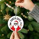 2 x 4Pcs 67 Christmas Ornament, Santa Says Six Seven Christmas Ornament, Funny 67 Meme Acrylic Christmas Tree Ornament, 67 Hanging Christmas Decorations (C)