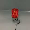 Industrial Warning Light LED Rotating 110V-120V AC Red for Public Emergency Alarms Indoor/Outdoor Safety Siren with Volume Adjustment and Buzzer
