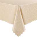 Smiry Rectangle Table Cloth, Waterproof Heavy Duty Vinyl Tablecloths, Wipeable Washable Table Cover for Kitchen and Dining Room (Cream, 60" X 102")