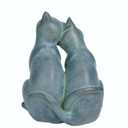 Newman House Studio Garden-Statues Cats Kitten-Couple Figurines Decor - Polyresin Sculpture for Outside Farmhouse Yard, 8.9 * 8.3 * 10.9 Inch, 8.9L x 8.3W x 10.9H inch