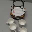 IMUSA 8pc 1.5oz Cuba Espresso Cups & Saucers Set w/Rack