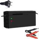 24V/29.2V 10A Lifepo4 Charger 110V 120V with Cooling Fan Lithium Battery Charger Multiple Protection Functions for 24V Lifepo4 Battery