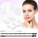 MUOCOBU Face Lift Tape 200PCS Bands Instant Facelift Tape for Wrinkles, Double Chin, and Sagging Skin Waterproof & Transparent Lifting Tapes with Elastic Bands (200PCS)