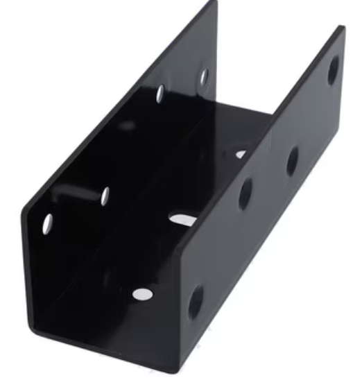 Fort Black Painted 8x2 Mounting Tie Channel T1-BK Pack of 26