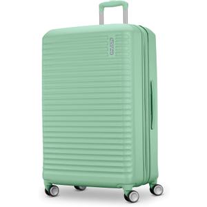 American Tourister Stratum 3.0 Large 28-Inch Spinner, Airline Approved, Durable Hardside Luggage, Expands 1.5", RightHeight Adjustable Handle, Surrel Green