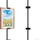 Tabletop Picture Frame Stand, Adjustable Tabletop Easel Stand-Up to 29" H Frame Holder Stand Table Easels, Metal Standing Easel Display Stand for Picture Frames, Artwork, Canvas(COLOR:Black)