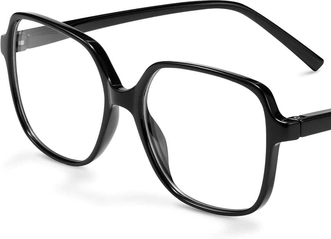 Miyya Blue Light Blocking Glasses for Women, Blue Light Glasses for Women Oversized Fashion Glasses (*Black)