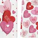 Artoid Mode Red Heart True Love Forever Valentine's Kitchen Towels Dish Towels, 18x26 Inch Anniversary Wedding Decoration Hand Towels Set of 2