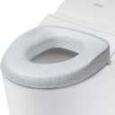 Raised Toilet Seat Cushion - 2 Firm Cushioned Toilet Seat for Seniors and Post Surgery Recovery, Soft, Warm Toilet Riser Seat-Gray