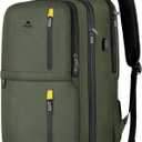 MATEIN Extra Large 45L Travel Backpack, Airline Approved Carry on Backpack with USB Port & Shoe Compartment, Water Resistant Luggage College Overnight Weekender Travel Bag Fit 18" Laptop, Green