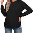 GRECERELLE Womens Long Sleeve Lightweight Crewneck Sweater Tops Casual Soft Knit Pullover Jumper (Large, Beige)