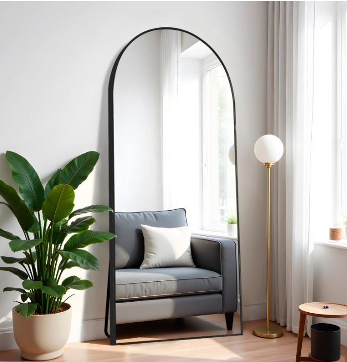 Dulcea Large Full Length Arched Free Standing Body Mirror