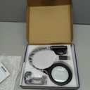 12X Magnifying Glass with Light and Clamp, 5 Color Modes Stepless Dimmable Lighted Magnifier with Stand, Flexible Gooseneck LED Desk Lamp Hands Free for Craft Reading Painting Hobby Close Work (Black)