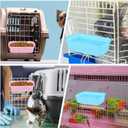 10 Pack Rabbit Feeders for Cages, Cage Cups Chicken Feeder Waterer Rabbit Food Water Bowl Hanging Feeder Guinea Pig Food Dispenser for Pet Birds Kitty Puppy (Blue, Pink, White)