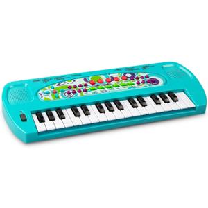 Raimy Mini Keyboard Piano for Kids, 32 Keys Portable Piano Early Learning Educational Electronic Music Keyboard Instrument Toys for 3 4 5 6 Year Old Boys and Girls (Blue)
