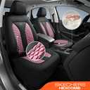 Skechers Memory Foam Car Seat Cover Full Sets, Hexcomb Breathable Thick Seat Covers, Airbag Compatible, Automotive Comfort & Protection for Most Cars,Van,Trucks, SUVs (Pink,Full Set)