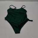 Women's Sexy One Piece Bathing Suit Tummy Control Swimsuit,M, Green