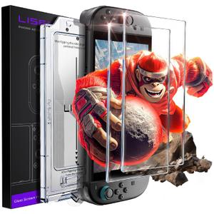 LISEN 2 Pack for Nintendo Switch 2 Screen Protector [2026 Upgrade] (ANTI-GLARE & Auto Alignment Kit) Tempered Glass, Accessories, Switch2 [Longest Durable] Mothers Day for Her