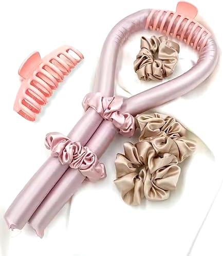 Leaf & Bloom Co. Heatless Hair Curler (Black, Large) Pack of 2