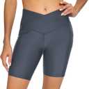 Swim Shorts Women High Waisted Tummy Control Board Shorts Bathing Suit Shorts Swimsuit Bottoms 7"/9" Inseam (Small, Dark Gray)