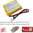 3.6v 1000mAh Ni-CD Exit Sign Emergency Light Battery Pack Compatible with OSA107 PowerSonic A5289-1 DISON KRH-15/51 KRH15/51 JLEU9 (2-Pack)