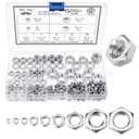 Mr. Pen- Metric Hex Nuts Assortment Kit, 370 pcs, Stainless Steel, Metric Nut Assortment 9 Sizes (M2 M3 M4 M5 M6 M8 M10 M12), Hardware Nuts