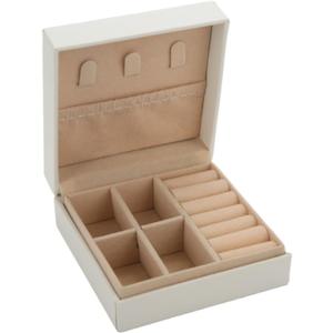 Bridesmaid Proposal Gifts Travel Jewelry Case Wedding Party Favors Small Jewelry Box Bridesmaid Gift ideas Boxes Mini Storage Organizer Box(1, white)