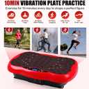 Vibration Plate Exercise Machine, Health & Fitness Full Body Vibration Platform, Portable Vibration Plate Platform for Weight Loss Home Fitness, Lymphatic Drainage, w/Resistance Bands+Remote