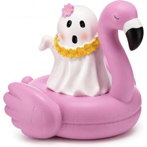 AceOrbit Halloween Ghost Decor 6 Inch Resin Cute Ghost Flamingo Figurines, about 7.9 inches / 20 cm