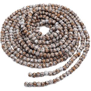 WILLBOND 16 Feet Christmas Wood Bead Garland Wooden Bead Garland for Christmas Tree Holiday Decoration (Retro Brown)