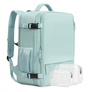 Beraliy Travel Backpack for Women, Airline Approved Bag, 16 inch Laptop Waterproof Hiking Backpack, Casual College Daypack, Weekender Bag, Mint Green