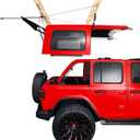 Hard Top Removal Lift for Jeep Wrangler, Compatible with All Jeep Wrangler JK JL Models, Easy One-Person Operation Roof Hardtop Hoist with Anti-Drop System, Supports 8-16ft Ceiling, 8 T Knobs