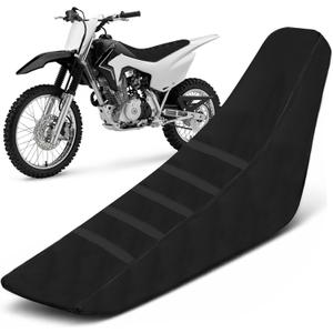 Ribbed Dirt Bike Seat Cover Gripper Soft for CRF 110 125F CRF110F CRF125F 2023 2024 2025 Pit Bike Non-Slip Surface Protector Black