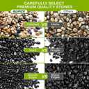 NUPICK 12lb River Rocks for Plants Indoor, 1/5 Inch Black Pebbles for Vases Fillers, Decorative Pea Gravel for Fish Tank, Natural Polished Stones for Succulent, Bonsai, Landscaping, Bird Baths