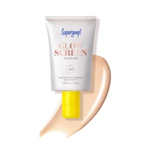 Supergoop! Glowscreen SPF 40 - Glowy Primer + Broad Spectrum Tinted Sunscreen - Helps Filter Blue Light - Hydration - Hyaluronic Acid & Vitamin B6