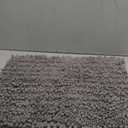 Yimobra Bathroom Rugs Non Slip Washable 24x17 Inch - Ultra Soft Absorbent Chenille Bath Mat, Quick Dry Shaggy Floor Carpet for Tub Shower, Gray Home Decor Accessories