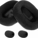 TaiZiChangQin Ear Pads Ear Cushions Earpads Replacement Compatible with Trust GXT 414 Zamak Headphone Velour Black
