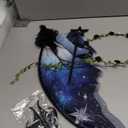 Snycler Fairy Wings for Adults and Girls, Fairy Costume Set with Floral Garland, Hair Tinsel, Wand & Elf Ears Butterfly Wings (Black)