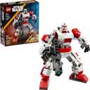 LEGO Star Wars Clone Shock Trooper Mech Building Toy for Boys & Girls - Poseable Star Wars Figure W/Pretend Play Blaster & Stud Shooter for Kids & Fans, Ages 6+ - Gift Idea for Birthdays - 75448