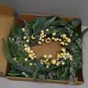 Wreaths for Front Door 22 Inch, All Season Greenery Wreath Olive Eucalyptus Leaves and White Mixed Berry for Indoor Outdoor Farmhouse Home Porch Wall Window Festival Wedding Decor