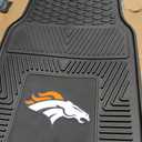 FANMATS 8768 NFL - Denver Broncos 2-pc Vinyl Car Mat Set for Front Seats | Black | 17"x27" | Bronco Head Primary Logo