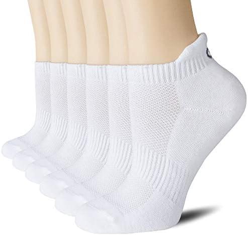 CS CELERSPORT 6 Pairs Ankle Athletic Running Socks Low Cut Sports Tab Socks for Men and Women, M