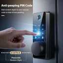 Keyless Entry Door Lock, Biquole Smart Lock with App Control, Fingerprint Door Lock, Electronic Keypad Deadbolt, Auto & One Touch Lock | Digital Smart Door Locks | Easy Installation | IP54 Waterproof