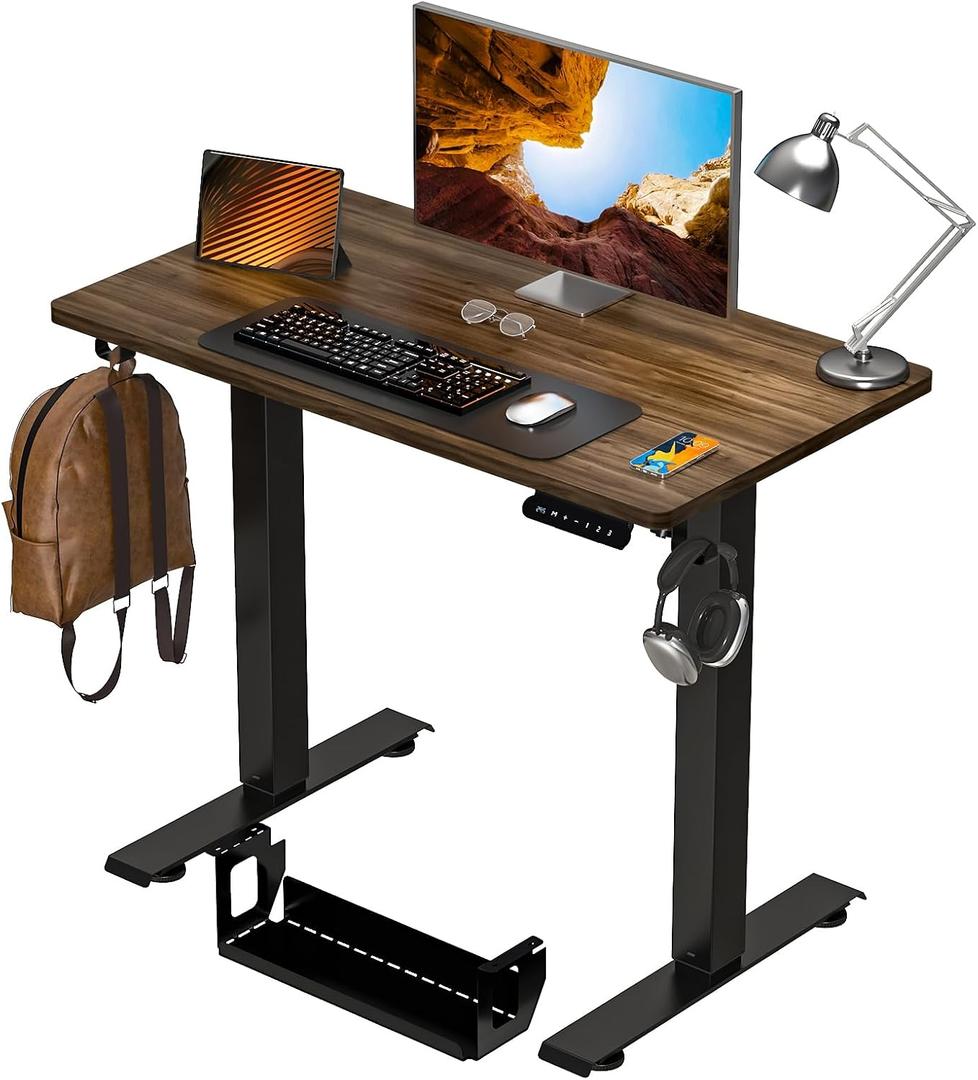 Kingant Standing Desk, 35x20 Inch Electric Height Adjustable Computer Desk
