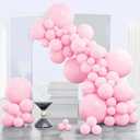 PartyWoo Light Pink Balloons 120 pcs Different Sizes of 18 12 10 5 Inch Pastel Baby Pale Pink Balloon Arch Kit Garland for Baby Shower Valentine's Day Princess Birthday Party Decorations Pink-Q05