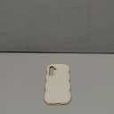 Slim Fit Case for Samsung Galaxy S24 5G, Wave Frame, Cute Soft TPU Thin Protective Phone Cover for Women, Creamy White