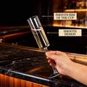 Ciaell 24 Pack Plastic Champagne Flutes - Clear 6 Oz Disposable Champagne Glasses - Square Plastic Toasting Glasses for Party Birthday Anniversary Wedding