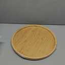 Bamboo Serving Platter, Round Wood Tray, Wooden Serving Tray, Fruit, Bread, Salad Plate, Charcuterie Serving Board, 9.8 inch
