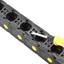 Plastic Drag Chain Cable Carrier Closed Type with End Connectors R150 25 x 77mm L1000mm for Electrical CNC Router Machines